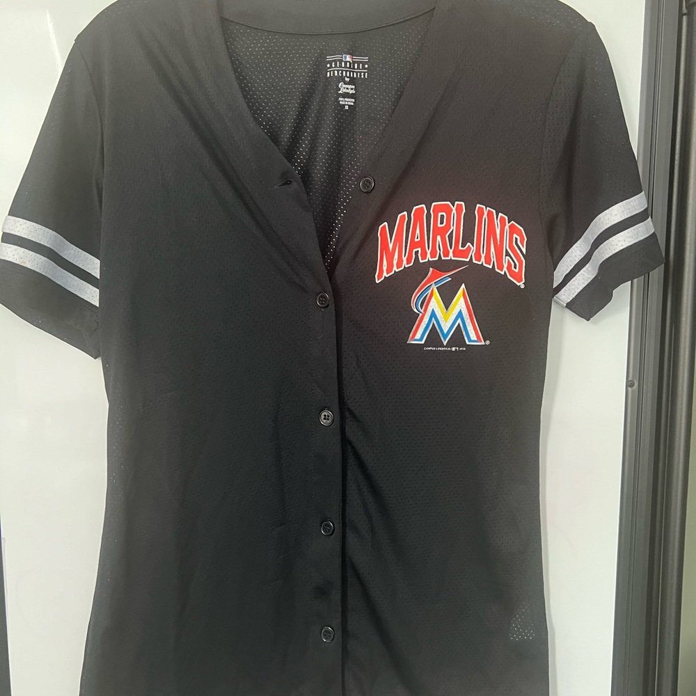 Black Miami Marlins Women's Top